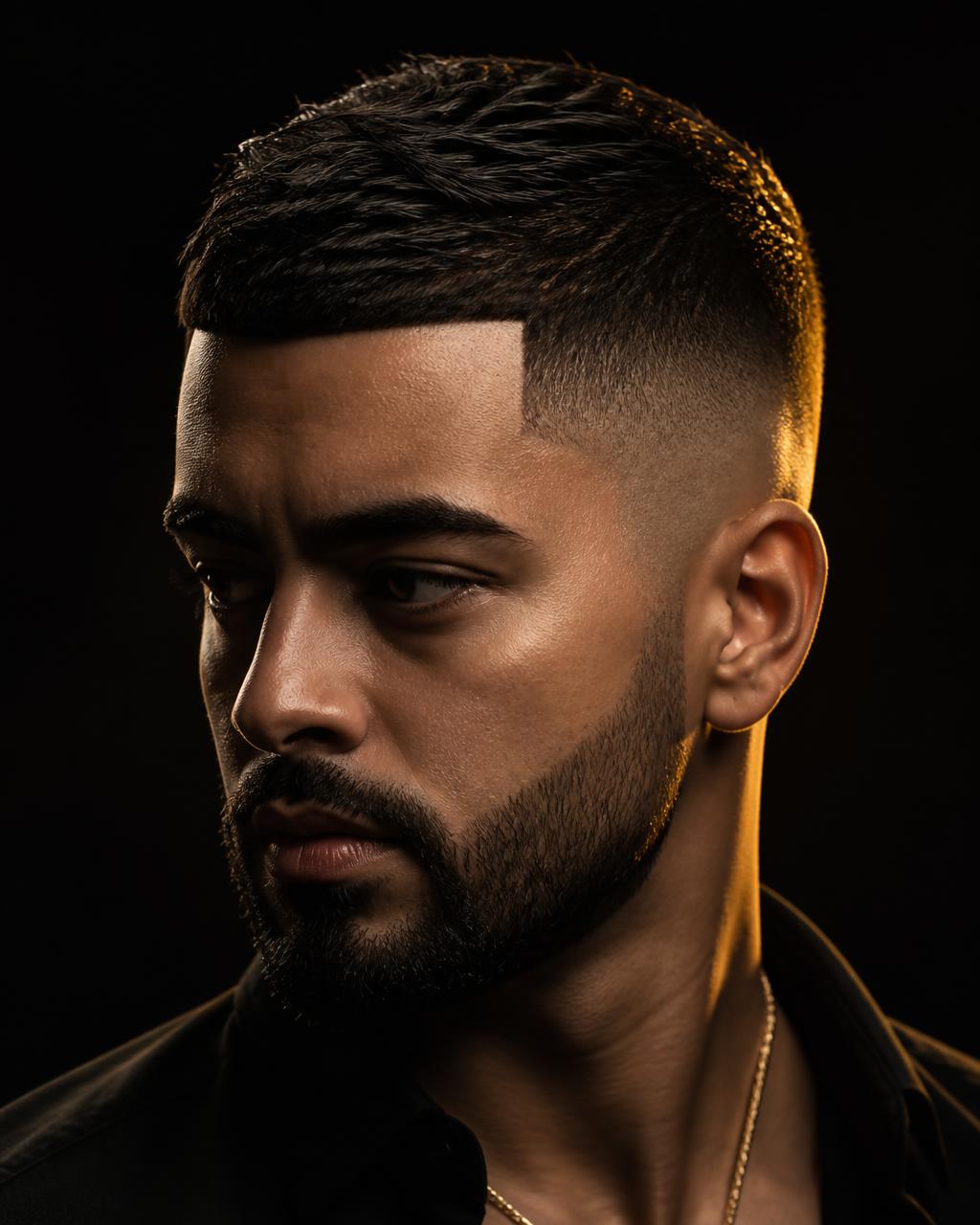 Client with a precision skin fade at The Crown Barbershop